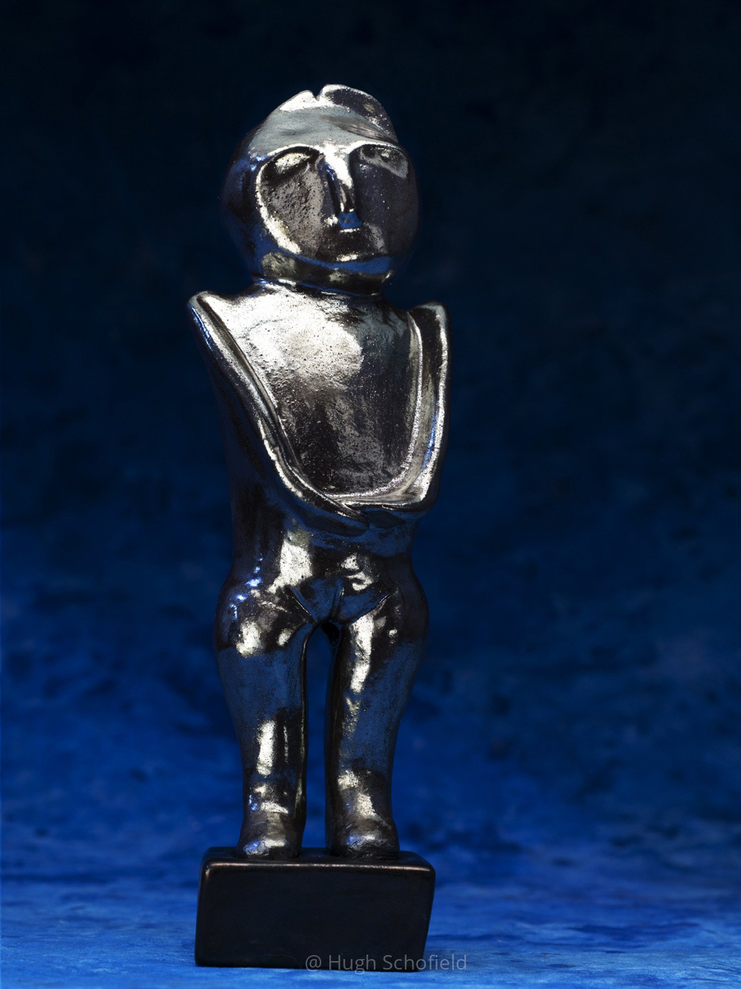 Hopi Tribe Spirit Silent Figure – Metallic Sculpture Fine Art Print