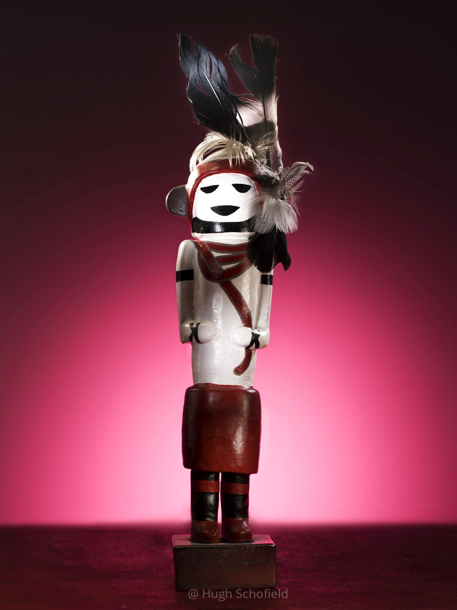 Hopi Tribe Crimson Spirit – Ceremonial Figure Fine Art Print