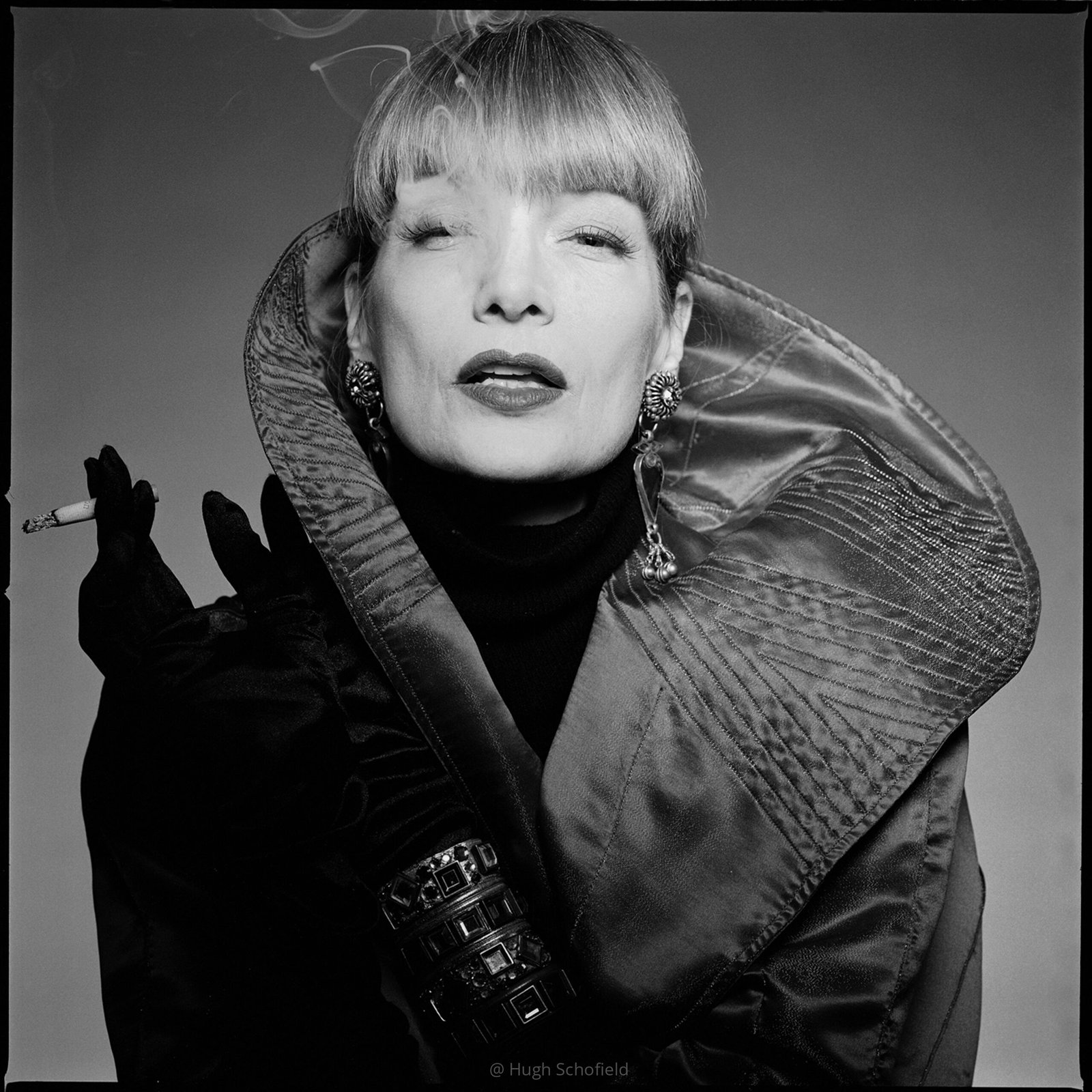 Black and White Fashion "Willy" Portrait – Timeless Iconic Elegance